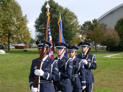 Honor Guard from the Citadel at Plaque dedication ceremony
