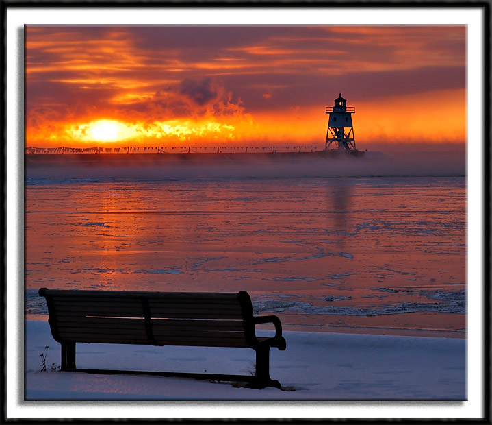 Sunset at Grand Marais Harbor