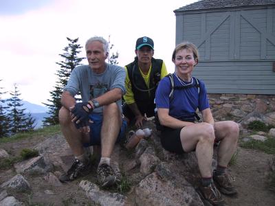 The top of Sun Top - 38 miles - John, Tony & Marlis