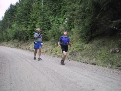 The 6 mile run down the logging road from Sun Top