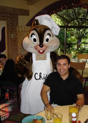 With Chip at Goofy's Kitchen