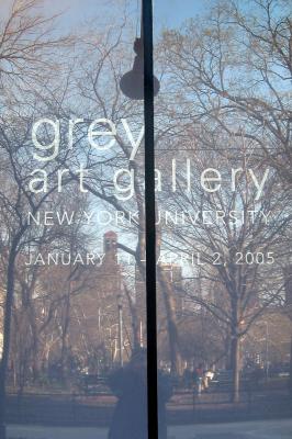 Washington Square Park Reflected in NYUs Grey Art Gallery Window
