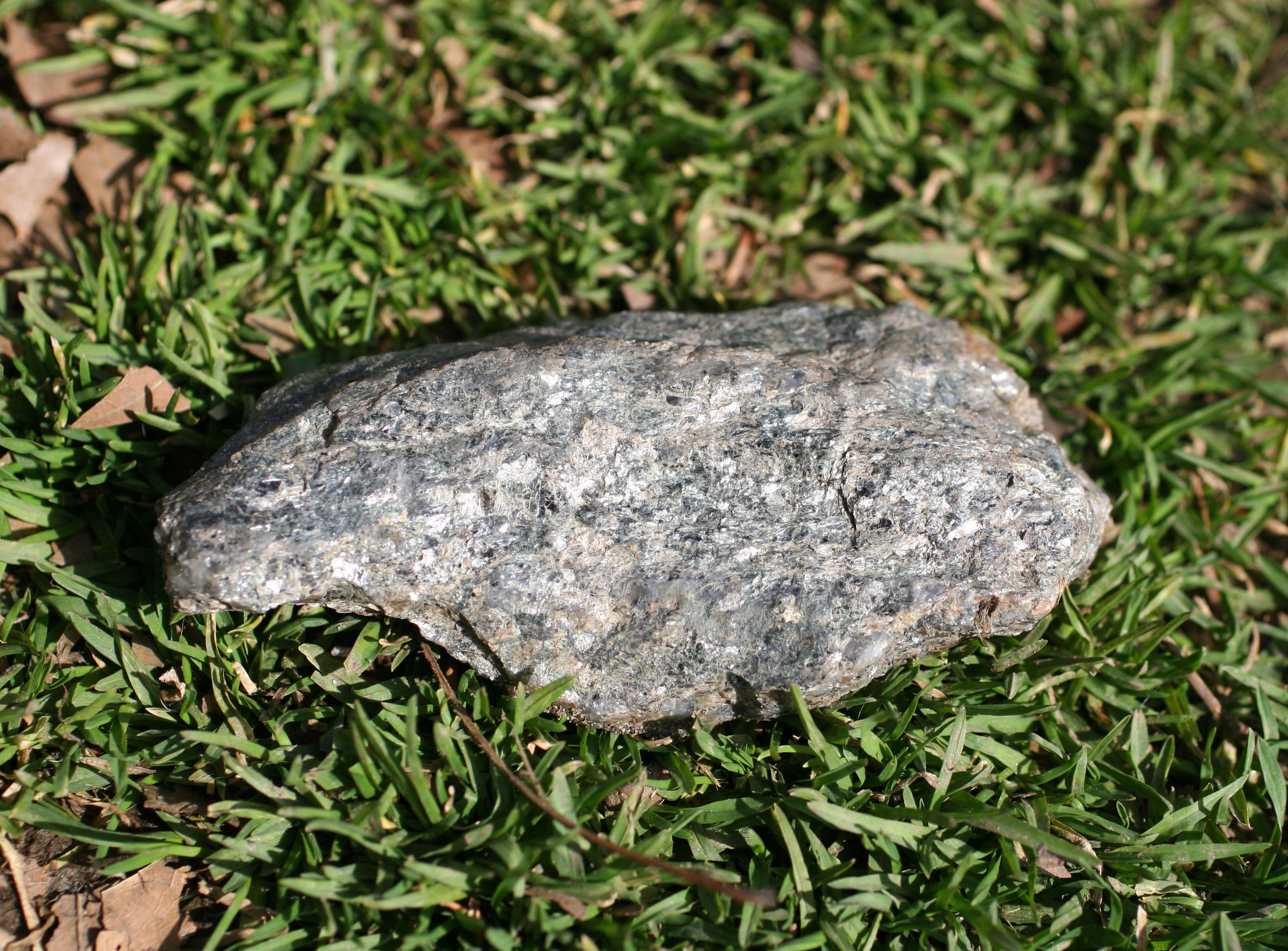 Silver Rock on the Grass
