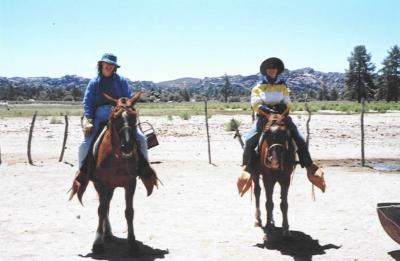 Yvonne  Kelly Ann on horses.jpg