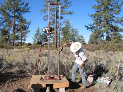 Werner cranking down the drill