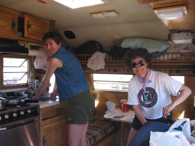 Lynette & Kelly Ann doing kitchen clean up