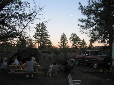 Relaxing at Rancho Gavilan under a full moon