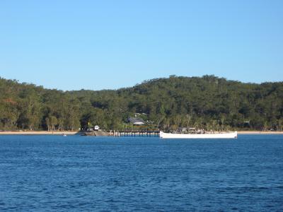 Approach to the resort on Fraser Island.