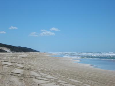 The beach is the road on some parts of the island.