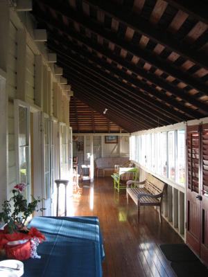 Interior of Old Queenslander home, all wood construction.
