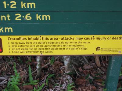 Crocodile warnings.