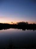 Sunset over the pond on Fraser Island.