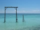 Gantry at Heron Island, you can just make out Wilson Island on the left and Wreck Island on the right.