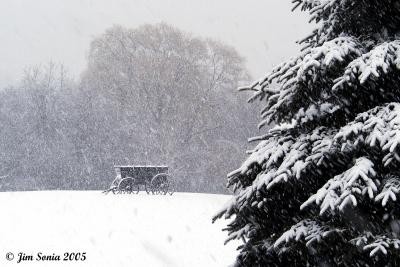 Wagon in Snow, West Newbury