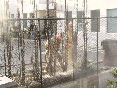 E-13's crew makes quick work of the clean-up