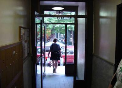 Inside Lobby to Street