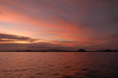 sunset at the galapagos