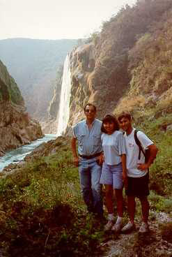 Gene Paull, Javier and Mary Garcia, Tamul, Feb., 1995