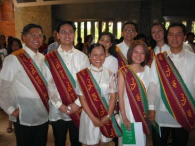 Classmates at the lobby