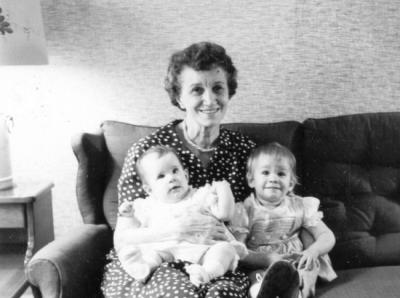 grandma (Christine), joanne, and me