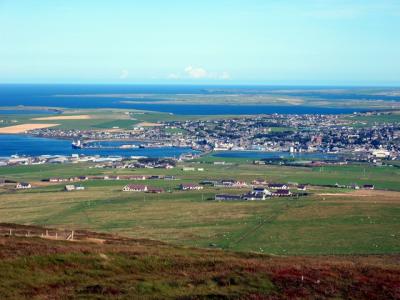 Looking down on Kirkwall - The Orkney Isles