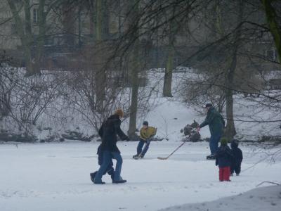 Iceskating on the Kurpark pond