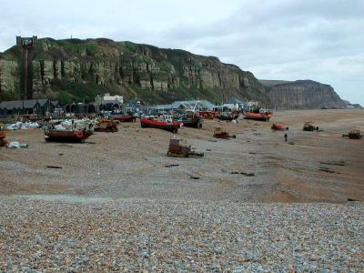 Beach With Fishing Boats
