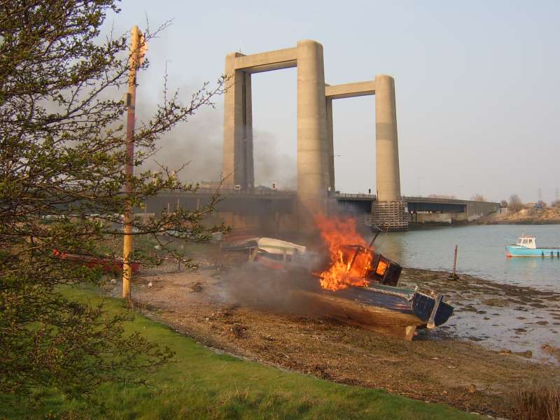 Boat on fire 1