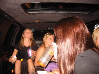 Drinking in the limo