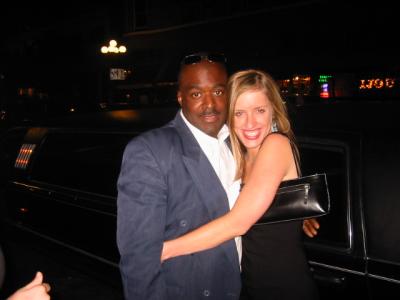 Ashley with the limo driver/stripper