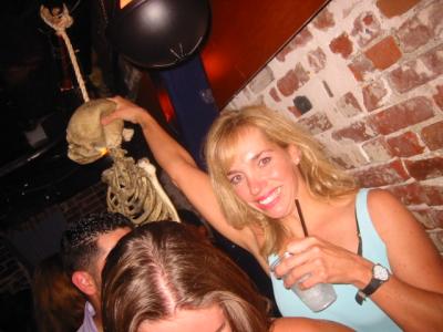 Allison and her skeletal friend