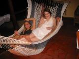 mike, barb and super jenny in the hammock