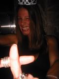 Whitney reluctantly in the tiara