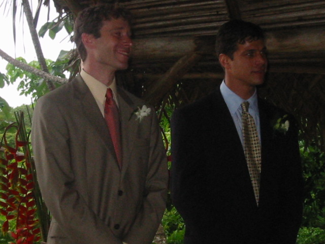 martin and mike at the altar