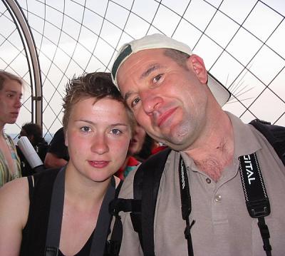 Annie and Gary on top of Eiffel Tower
