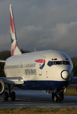 The Boeing 737 is the usual mount for BA's regular Edinburgh-Gatwick service