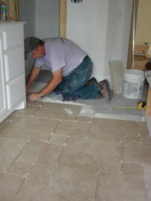 Master bath tile nears completion