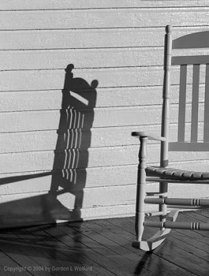 Rocking Chair & Shadow - B&W