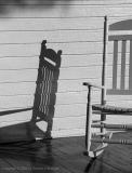 Rocking Chair & Shadows - B&W