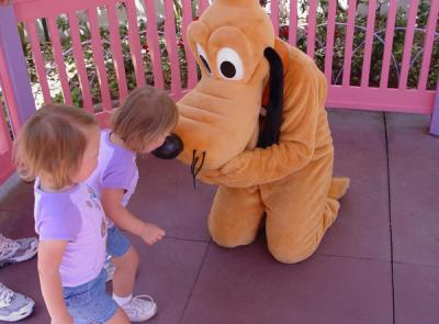 Then we found Pluto in her backyard (Rory kissing his nose)