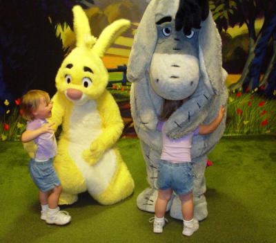 Rabbit and Eyore were there too so we gave them big hugs too