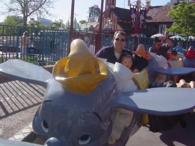 Day 2 was kicked off with the Dumbo Ride that was fun! (Rory with Daddy)