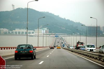 Macau 澳門 - 氹仔往路環 Bridge before Cotai Strip landfill