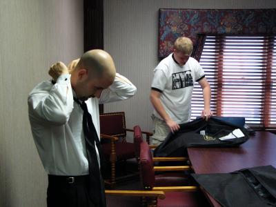 Guys getting ready