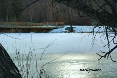 'bridge o'er icy waters ... '