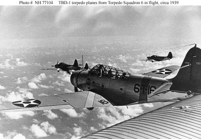 TBD-1 from Torpedo Squadron 6 circa 1939