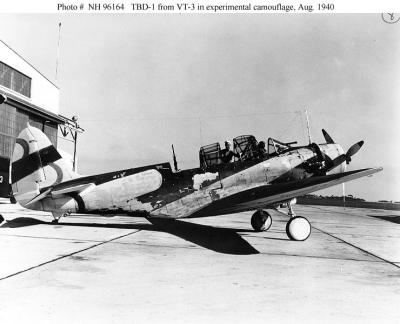 TBD-1 in experimental camouflage August 1940