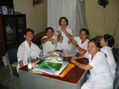 Eating longan fruit, a common occurance.