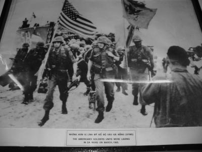 Some of the first Marines landing in Da Nang on China Beach