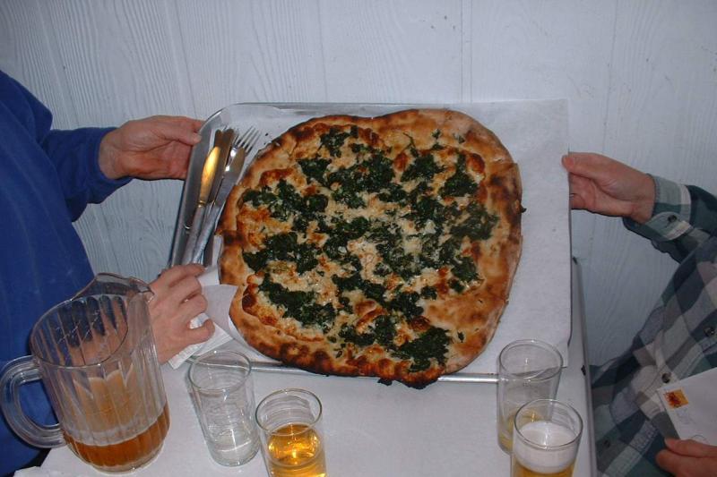 Spinach and Cheese Pizza